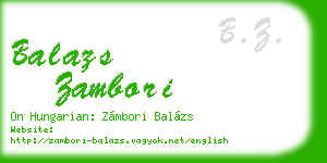 balazs zambori business card