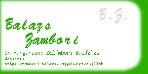 balazs zambori business card